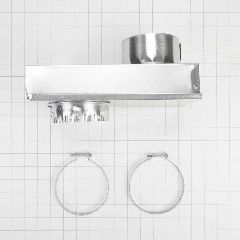 Maytag 8171587RP 0"-5" Dryer Exhaust Periscope Kit for 2.5" clearance, with 1 male fitting, 1 extra-long draw band collar, and 2 clamps