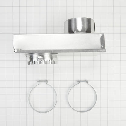 Maytag 8171587RP 0"-5" Dryer Exhaust Periscope Kit for 2.5" clearance, with 1 male fitting, 1 extra-long draw band collar, and 2 clamps