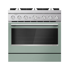 Kitchenaid KFDS936SDC 36-Inch 6 Burner Commercial-Style Dual Fuel Range with No Preheat Air Fry Mode