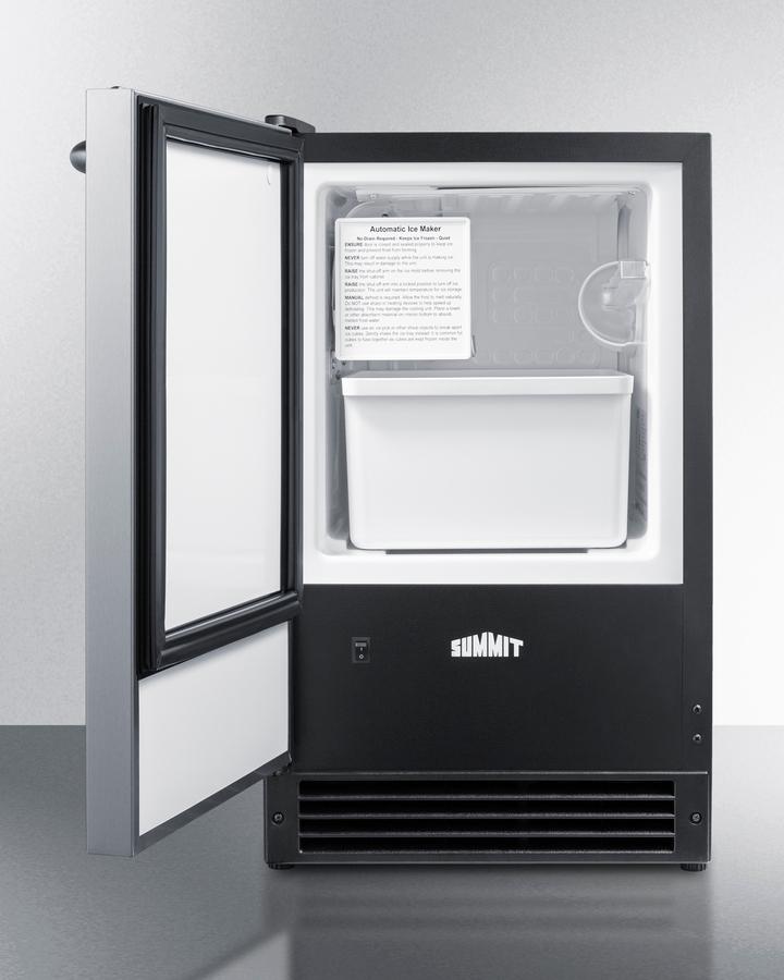 Summit BIM26LHD 15 Lb. Drain-free Built-in Icemaker