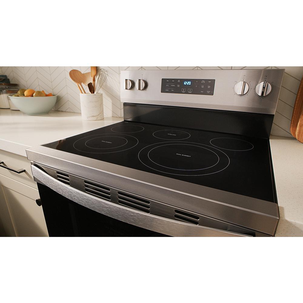 Whirlpool WFES5030RZ 30-inch Energy Star Electric Range with Air Cooking Technology, No Preheat Air Fry and Air Baking and Self Clean