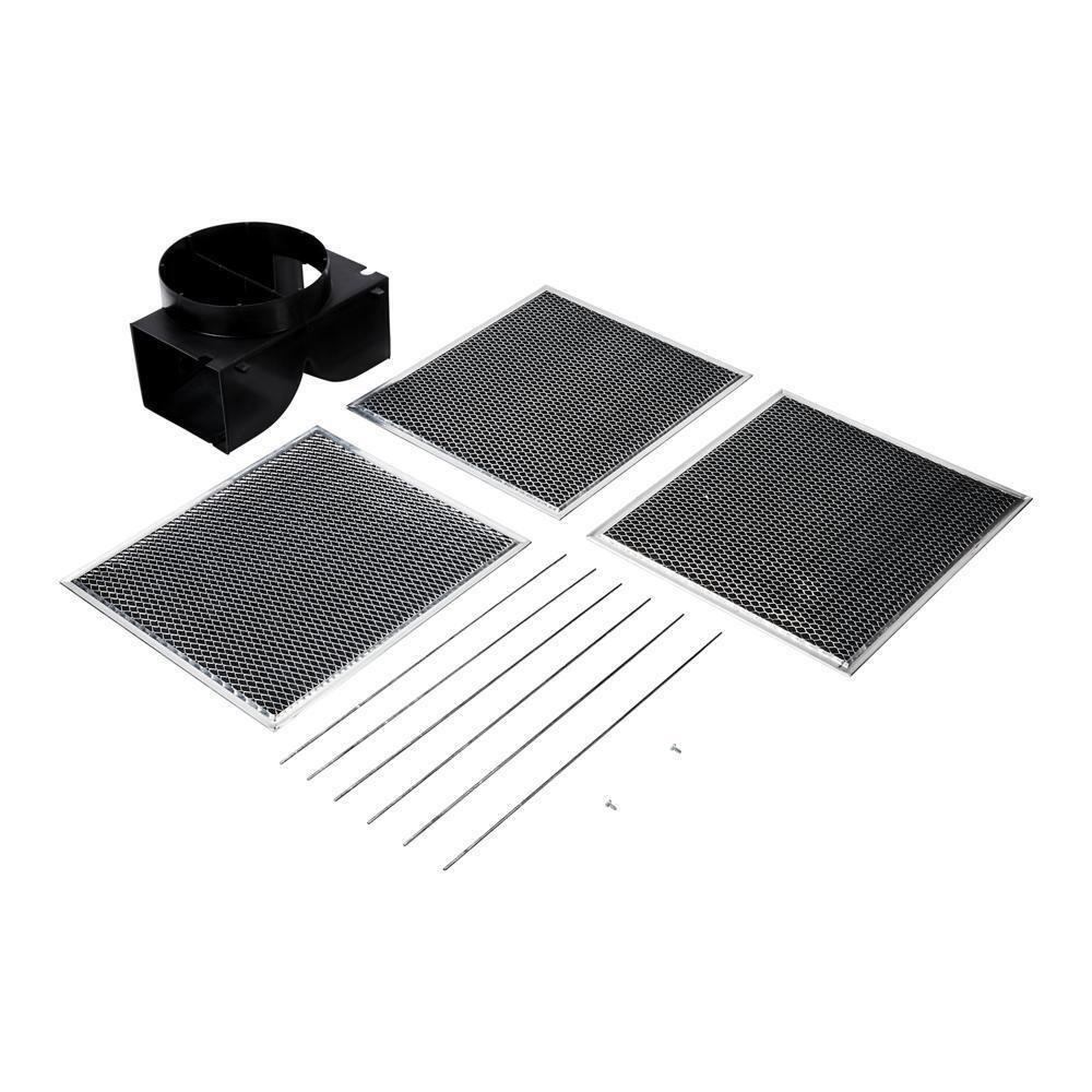 Kitchenaid W11430940 Range Wall Hood Recirculation Kit - Silver (Includes Two Charcoal Filters, Four Rod-Style Clips, and One Deflector Damper)