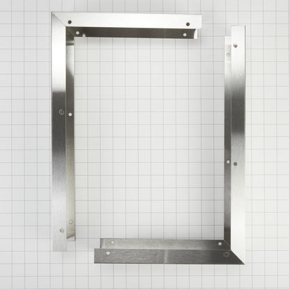 Kitchenaid W10164745 3" X 17 1/4" X 11" Over-The-Range Microwave Trim Kit with stainless steel trim pieces, mounting hardware, & instructions