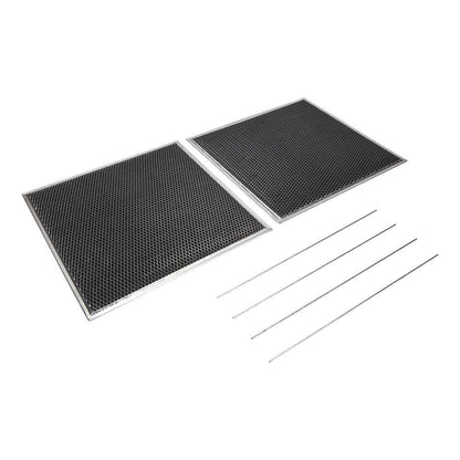Whirlpool W11371717 30-IN Range Hood Vent Charcoal Filter Kit - Silver (Includes Two Charcoal Filters and Two Rod-Style Clips)