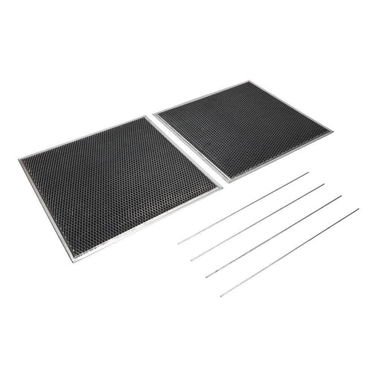 Whirlpool W11371717 30-IN Range Hood Vent Charcoal Filter Kit - Silver (Includes Two Charcoal Filters and Two Rod-Style Clips)