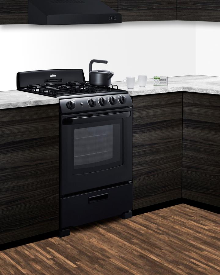 Summit RG2402B 24" Wide Gas Range