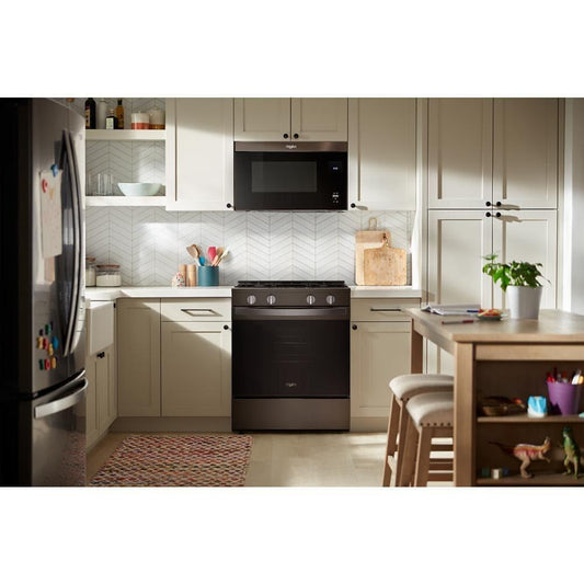 Whirlpool WSGS4530TV 30-inch Gas Smart Range with Air Cooking Technology and Steam Clean