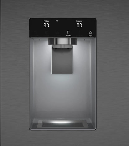 Bosch B36FD52SNB 500 Series, French Door Bottom freezer, multi door, 36'', Black inox-antifingerprint, Total No Frost