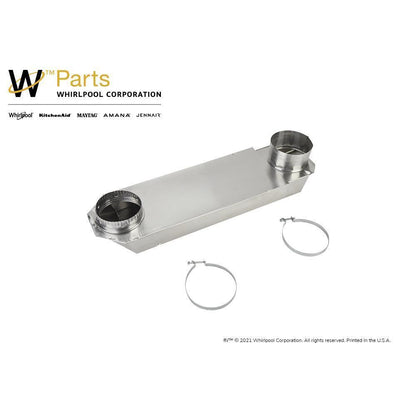 Maytag 4396011RP 18"-29" Dryer Telescoping Vent Periscope for 2.5" clearance, with 1 male snap-lock fitting and draw-band collar