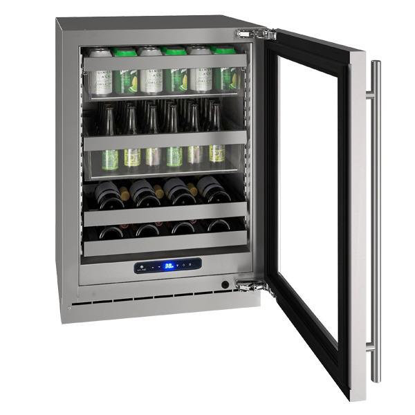 U-Line UHBV524SG51A Hbv524 24" Beverage Center With Stainless Frame Finish and Left-hand Hinge Door Swing and Lock (115 V/60 Hz)