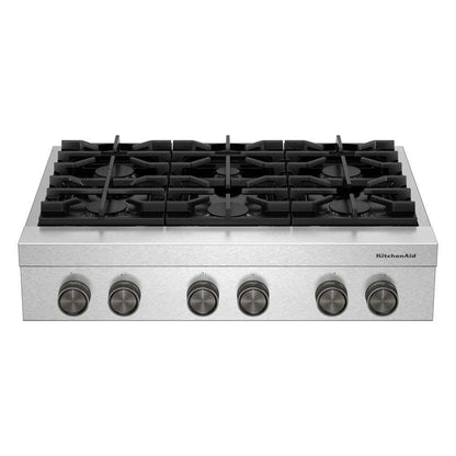 KCGK936TSS KitchenAid® 36-inch 6-Burner Gas Commercial-Style Rangetop