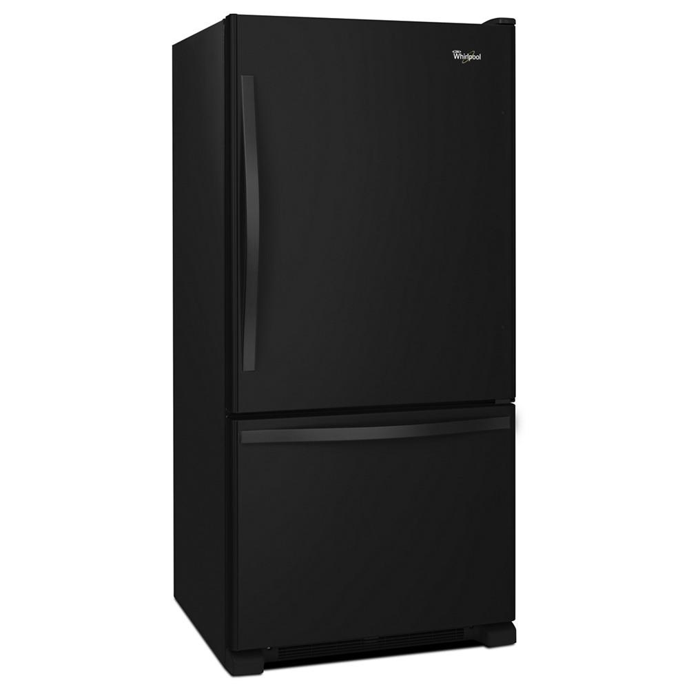 Whirlpool WRB322DMBB 33-inches wide Bottom-Freezer Refrigerator with SpillGuard™ Glass Shelves - 22 cu. ft