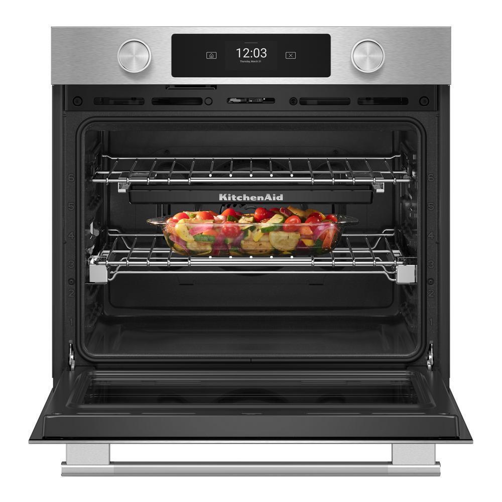 Kitchenaid KOES930SPS 30-inch Smart Electric Single Wall Oven with Intelligent Cooking Camera - PrintShield™ Finish