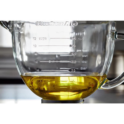 Kitchenaid KSM5GB 5 Quart Tilt-Head Glass Bowl with Measurement Markings & Lid
