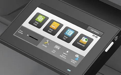 Sharp MXB468F MX-B468F Monochrome Multifunction Printer Prints up to 46 pages per minute , copy, scan, fax Maximum paper capacity of 2,300 sheets Exceptional Image Quality with 1,200 x 1,200 dpi print resolution