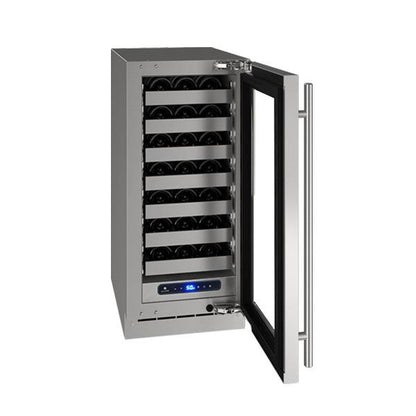 U-Line UHWC515SG51A Hwc515 15" Wine Refrigerator With Stainless Frame Finish and Left-hand Hinge Door Swing and Lock (115 V/60 Hz)