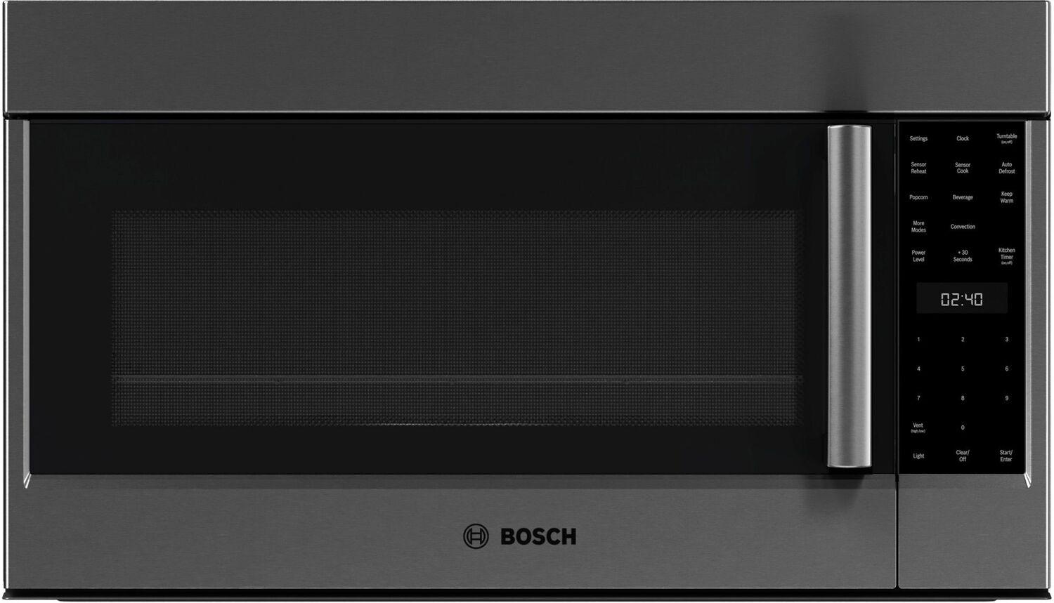 Bosch 800 Series Over-The-Range Microwave 30" Left SideOpening Door, Black Stainless Steel HMV8045U