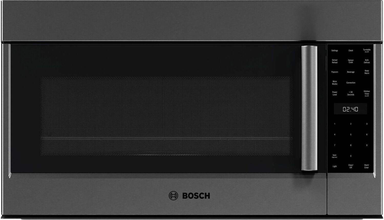 Bosch HMV8045U 800 Series Over-The-Range Microwave 30" Left SideOpening Door, Black Stainless Steel