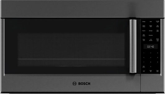 Bosch HMV8045U 800 Series, Over-The-Range Microwave, 30'', Door Hinge: left, Black stainless steel