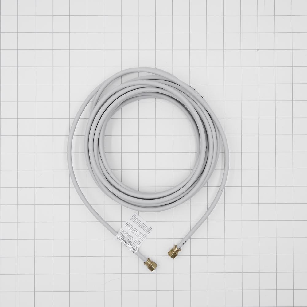 Maytag W10267701RP Refrigerator Water Line Installation Kit, Gray, with 25' of PEX tubing and 1/4" fittings for ice and water hook up