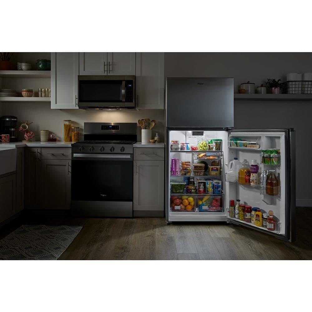 WRTX7419ST Whirlpool® 30-inch Wide Top Freezer Refrigerator with Total Coverage Cooling- 19 Cu. Ft.