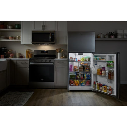 WRTX7419ST Whirlpool® 30-inch Wide Top Freezer Refrigerator with Total Coverage Cooling- 19 Cu. Ft.