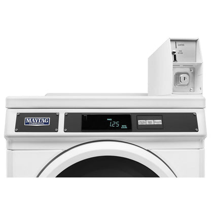 Maytag MDE28PDTGW Commercial Electric Dryer, Coin Drop Equipped
