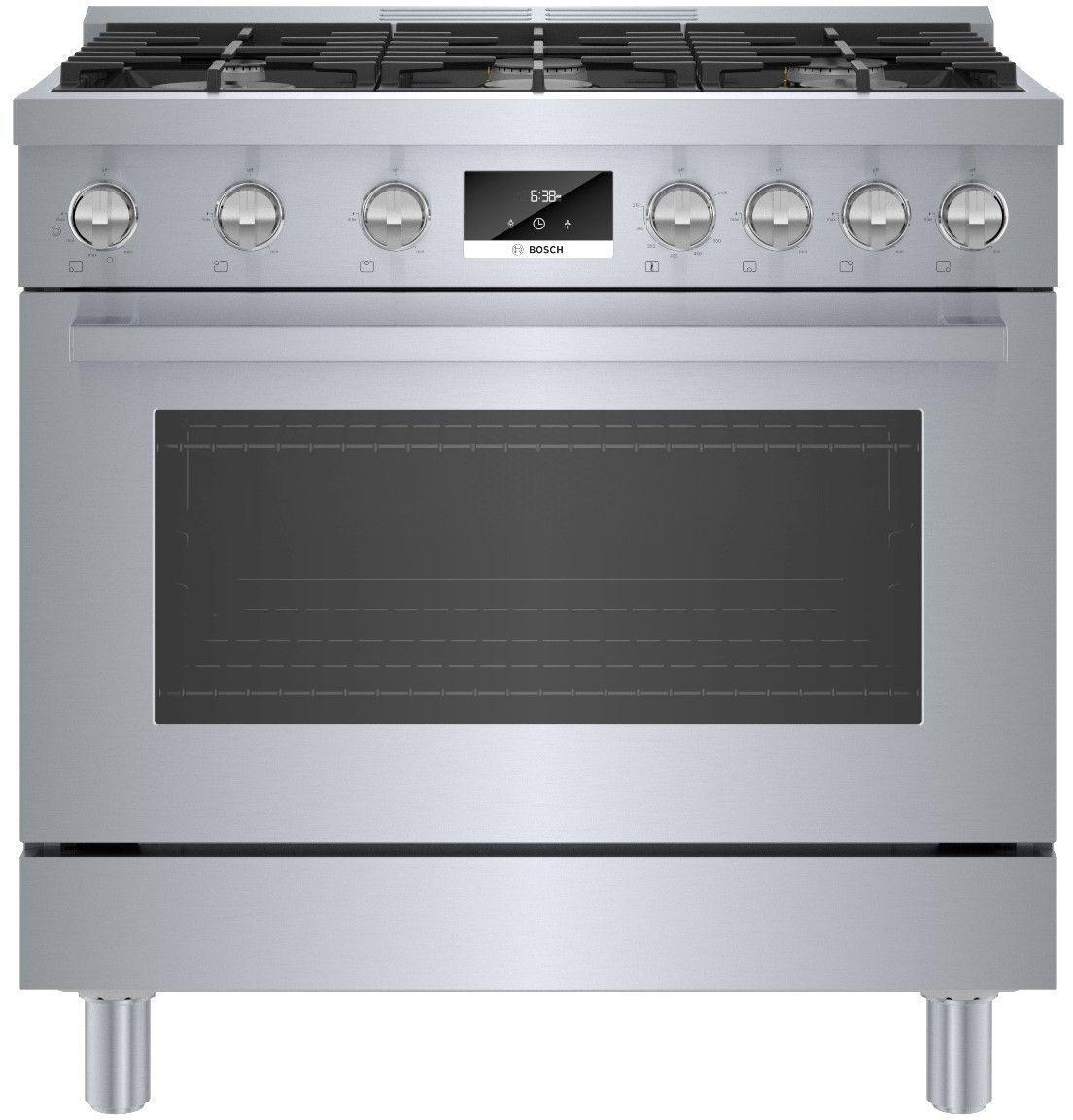 Bosch HDS8655U 800 Series Dual Fuel Freestanding Range 36" Stainless Steel