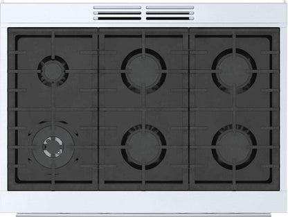 Bosch HDS8655U 800 Series, Dual fuel freestanding range, 36'', Stainless steel