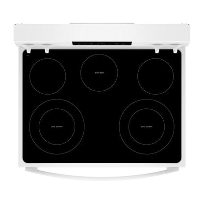 Whirlpool WFES4530SW 30-inch Electric Range with Air Cooking Technology and Steam Clean