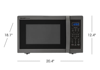 Sharp SMC1452CH 1.4 cu. ft. 1100W Sharp Black Stainless Steel Countertop Microwave Oven
