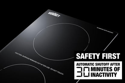 Summit SINCH230V2B 12" Wide 208-240v 2-zone Induction Cooktop With Safety Shutoff