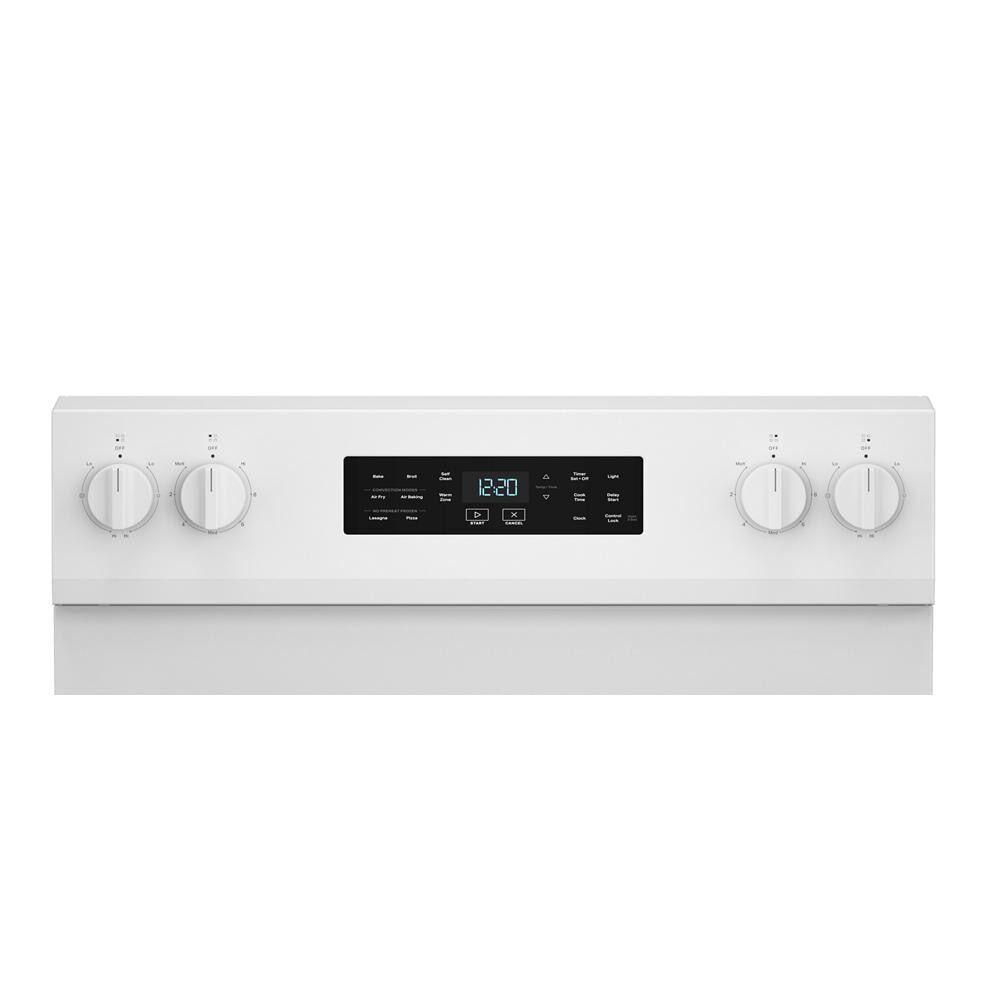 Whirlpool WFES5730SW 30-inch Electric Range with Air Cooking Technology