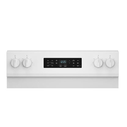 Whirlpool WFES5730SW 30-inch Electric Range with Air Cooking Technology