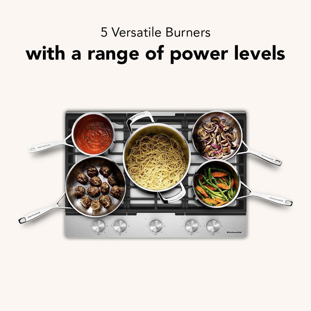KCGK330SSS KitchenAid® 30 in. Gas Cooktop with 5 Versatile Burners