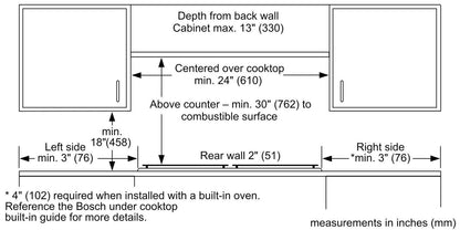 Bosch NGM5458UC 500 Series Gas Cooktop 24" Stainless steel NGM5458UC