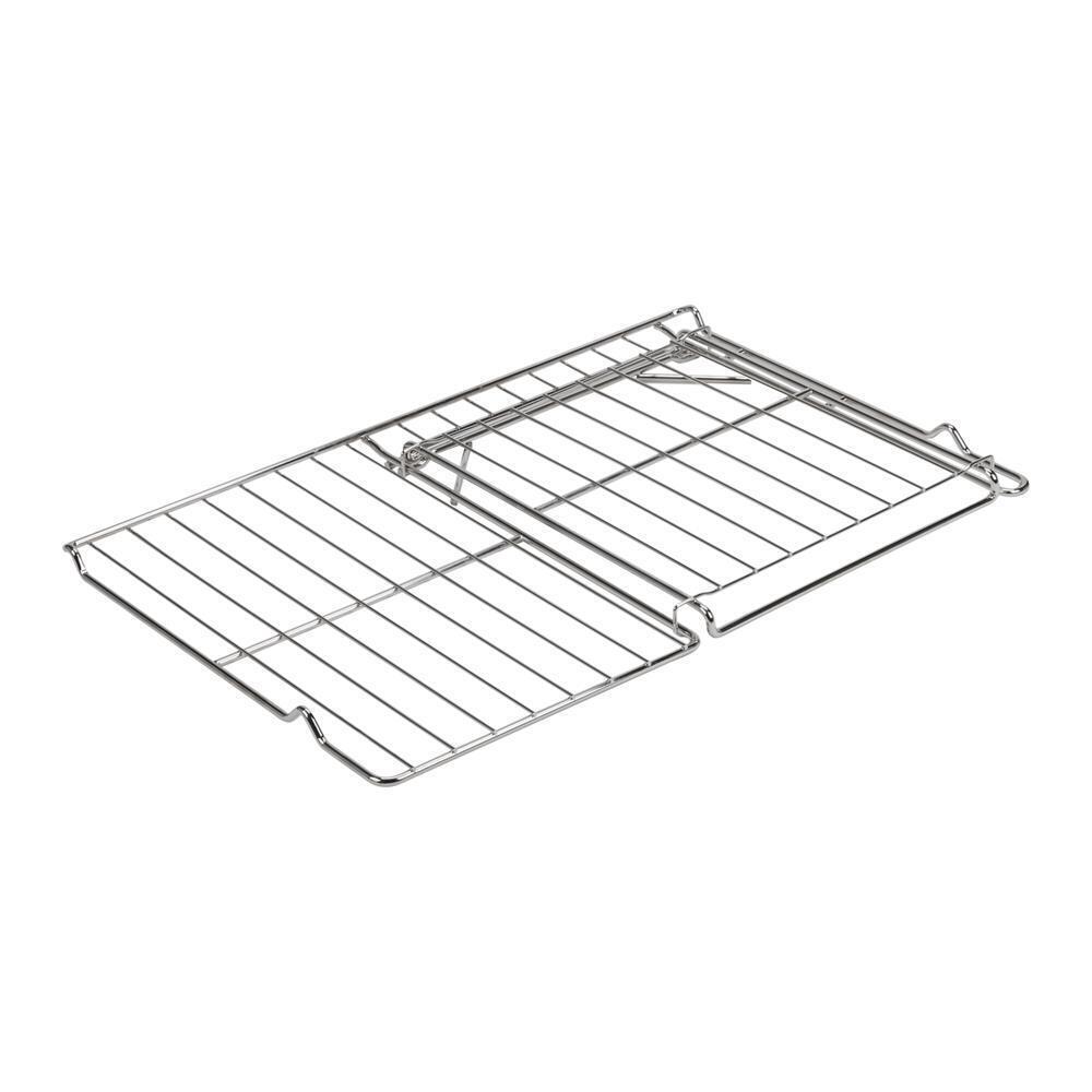 Maytag 4396927 24" L x 15 3/4" D Split Oven Rack, Stainless Steel, half-shelf design, with 11 1/4" L x 14" D removable rack section