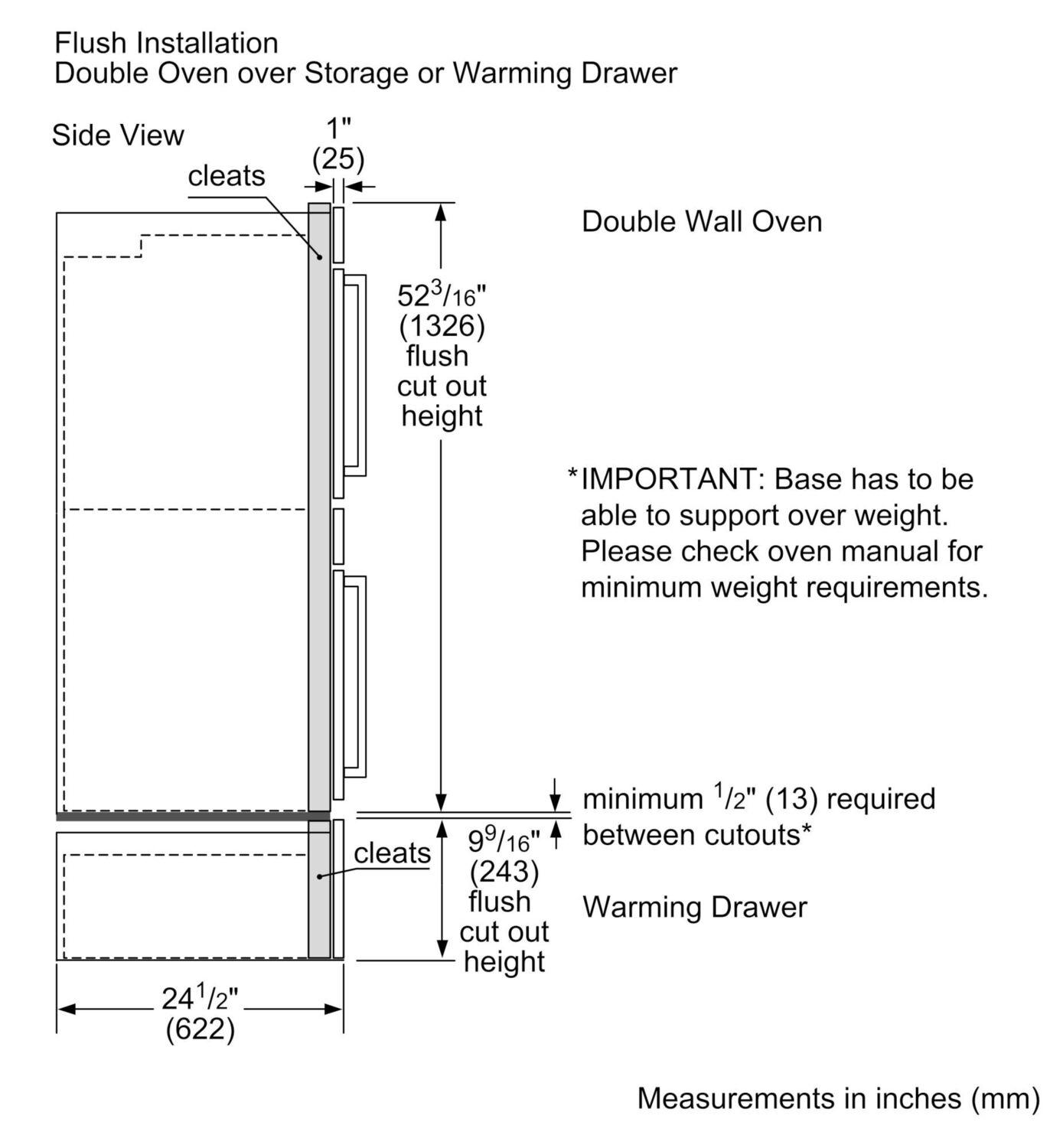 Bosch HBL5551UC 500 Series, 30", Double Wall Oven, SS, Thermal/Thermal, Knob Control