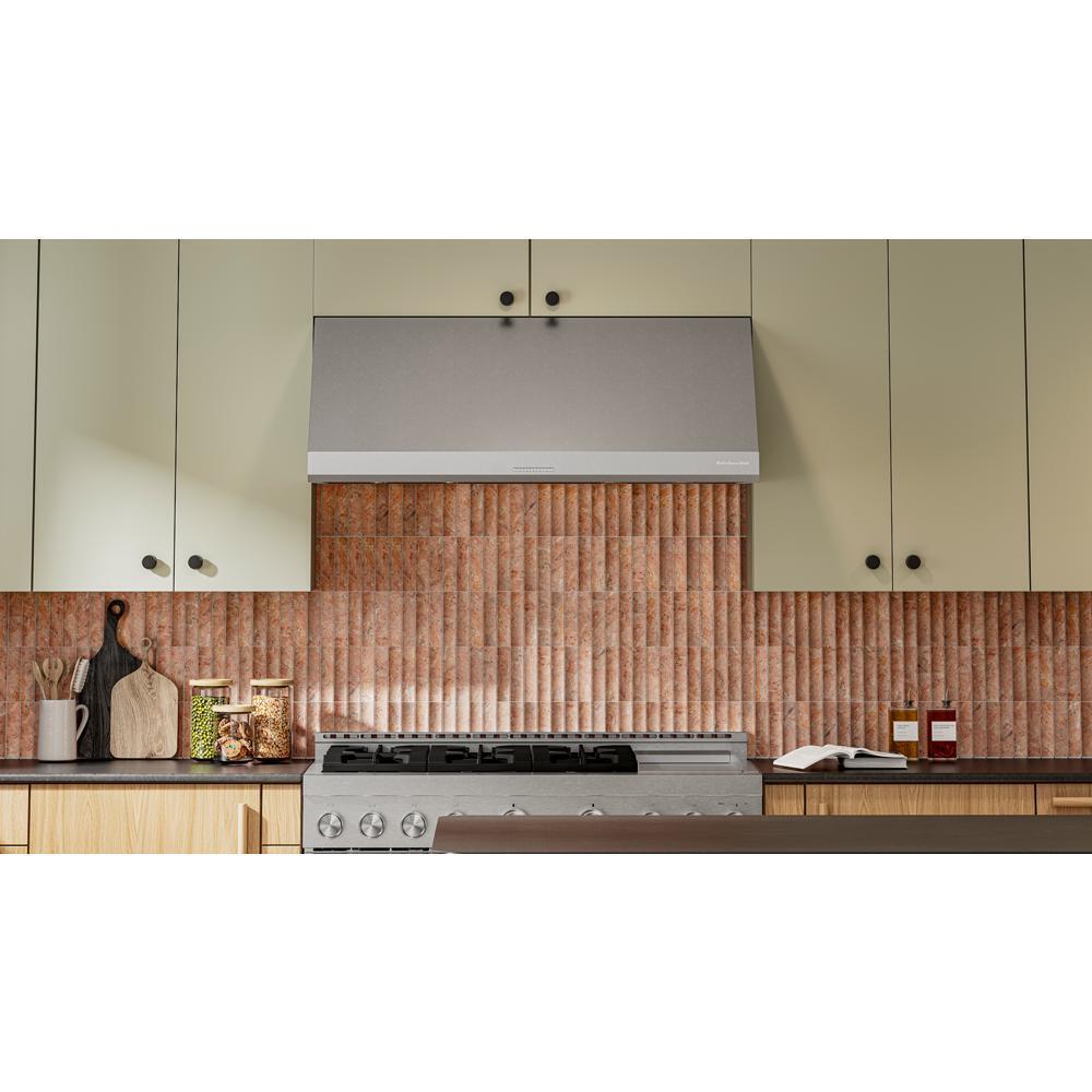 Kitchenaid KVWC908KSS 48'' 585 or 1170 CFM Motor Class Commercial-Style Wall-Mount Canopy Range Hood