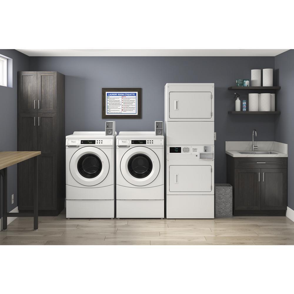 Whirlpool Commercial Electric Stack Dryer with Factory-Installed Coin Drop and Coin Box