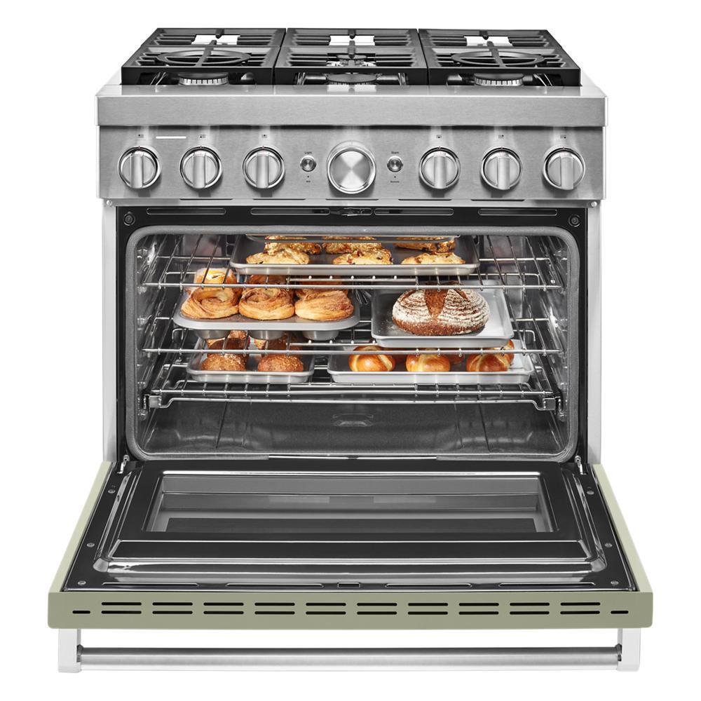 KitchenAid® 36'' Smart Commercial-Style Dual Fuel Range with 6 Burners