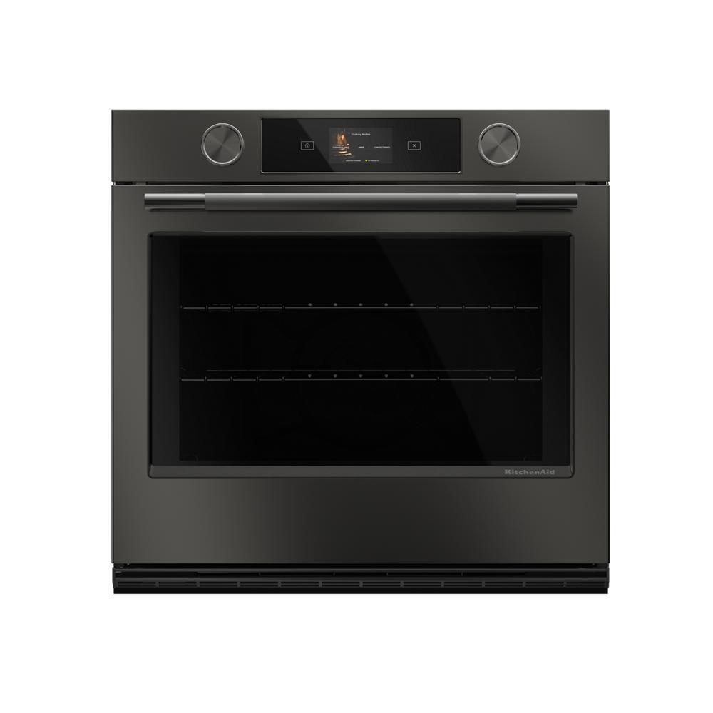 Kitchenaid KOES930SBE 30-inch Smart Electric Single Wall Oven with Intelligent Cooking Camera - Black Ore