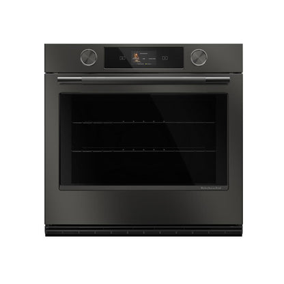 Kitchenaid KOES930SBE 30-inch Smart Electric Single Wall Oven with Intelligent Cooking Camera - Black Ore