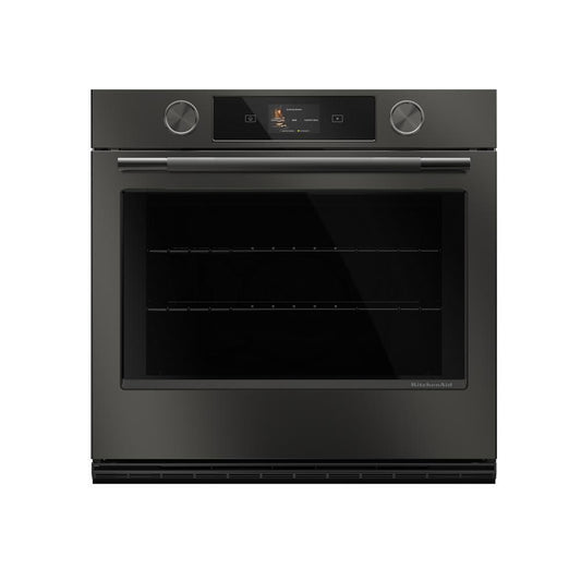 Kitchenaid KOES930SBE 30-inch Smart Electric Single Wall Oven with Intelligent Cooking Camera - Black Ore
