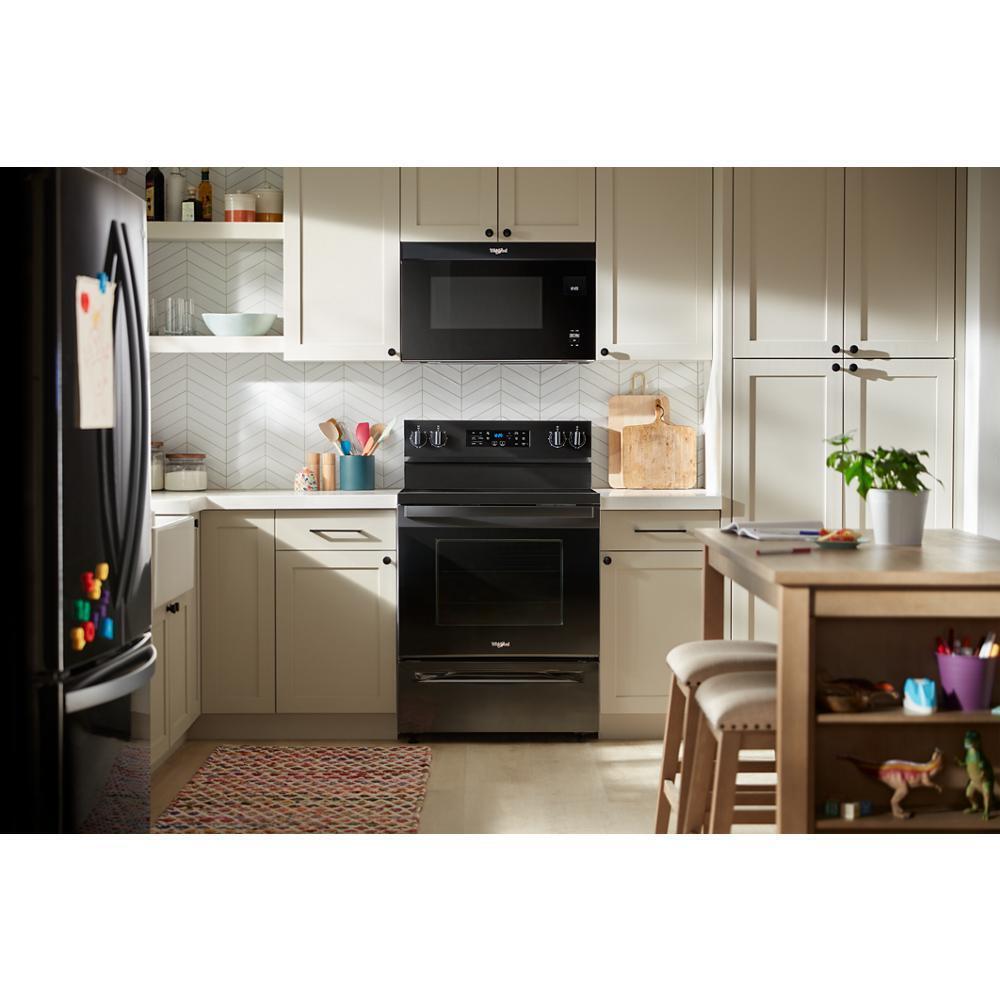 Whirlpool WFES5730SB 30-inch Electric Range with Air Cooking Technology