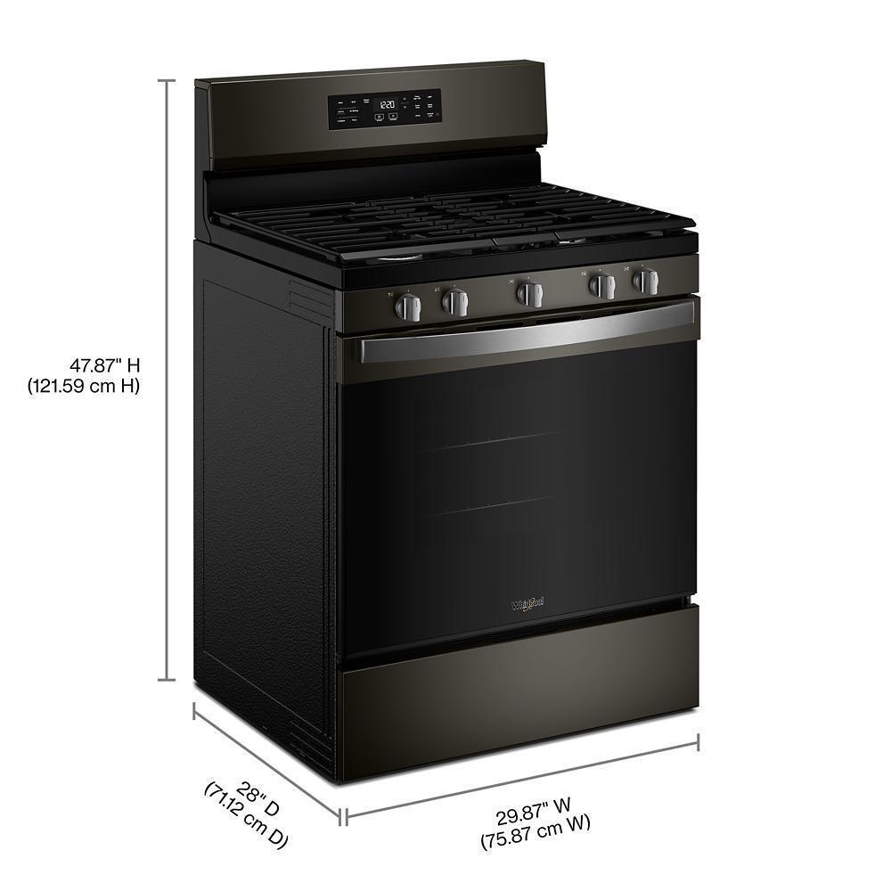 Whirlpool WFGS4530SV 30-inch Gas Range with Air Cooking Technology and Steam Clean