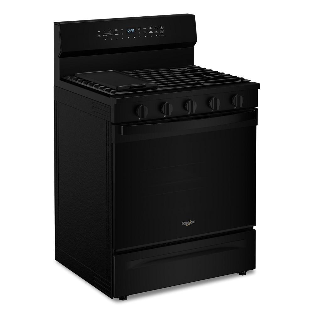 Whirlpool WFGS7530RB 30-inch Smart Gas Range with Air Cooking Technology, No Preheat Air Fry, Steam/Self Clean and High Speed Preheat