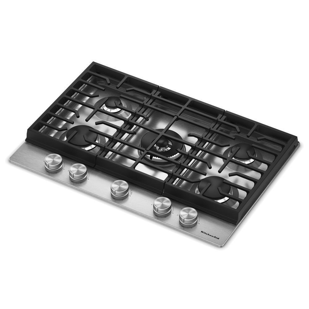 KCGK530SSS KitchenAid® 30 in. Gas Cooktop with 5 Burners and Integrated Wok Grate