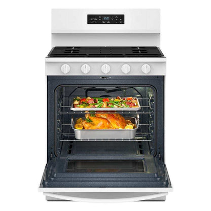 Whirlpool WFGS5730SW 30-inch Gas Range with Air Cooking Technology and EZ-2-Lift™ Hinged Grates