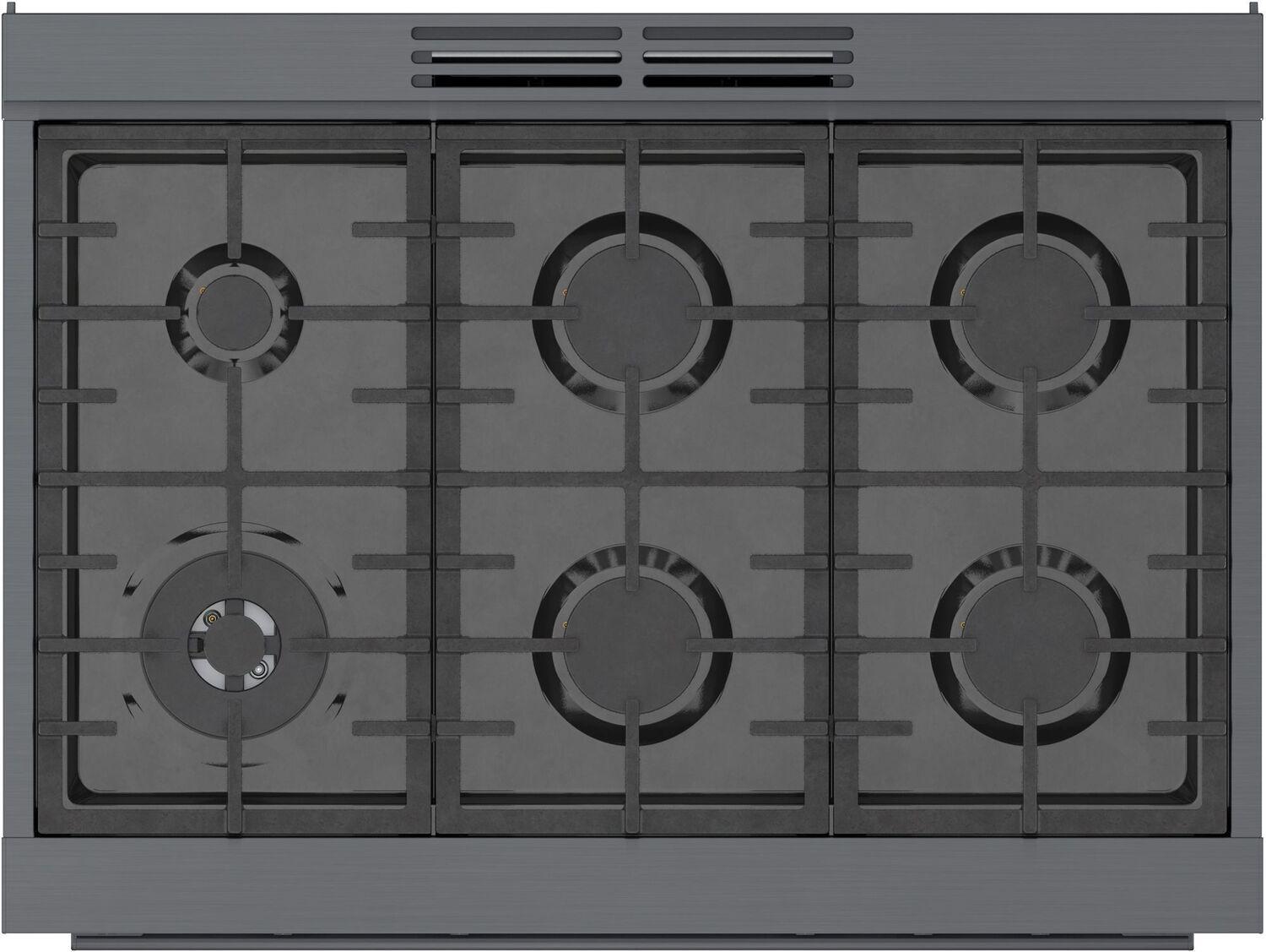 Bosch 800 Series Gas Freestanding Range 36" Black Stainless Steel HGS8645UC